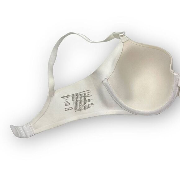 Warner's White No Side Effects Underwire Lightly Lined Bra Womens Size 34C 01356 - Picture 4 of 7